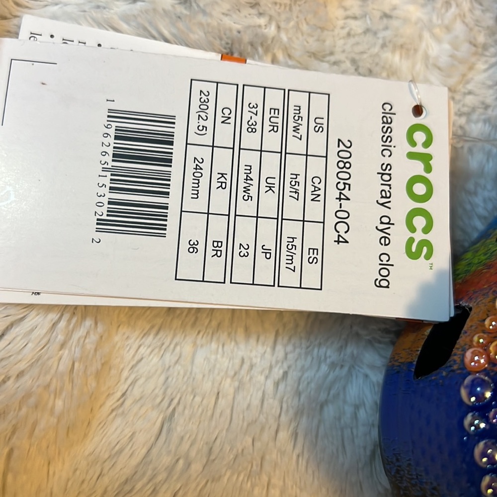 ๐งก๐๐ฉต Custom Crocs ๐ฉต๐๐งก M5/W7๐ฉต๐ - Picture 7 of 7